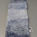 OLANLY Bathroom Rug Mat 24x16, Extra Soft and Absorbent Polyester Bath Rugs, Non-Slip Plush Shaggy Bath Carpet, Machine Wash Dry, Bath Mats for Bathroom Floor, Tub and Shower, Blue (24" x 16")