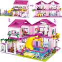 Pink Girls Summer Villa Friends Building Set Compatible with Friends Construction Educational Toy for Kids Age 8-12 and Up 1018 PCS