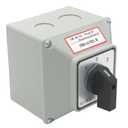 63A Rotary Changeover Switch with Master Switch Exterior Box, 660V 3 Position 2 Phase 8 Terminals Universal Selector Switch SZW26-63/D202.2D IP65