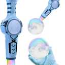 Colorful Bubble Machine with Smoke for Kids (1pcs Blue)