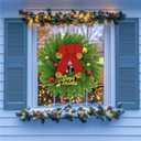 Candlestick Wreath, Christmas Advent Center Decoration, 20 inch Candlestick Green Wreath Decoration, Suitable for Indoor Home and Church Dining Tables