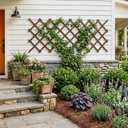 Expandable Trellis, 38"x89" Wooden Lattice for Climbing Plants Outdoor 1PCS