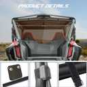 Rear Windshield Compatible with 2019-2025 Honda Talon 1000R 1000X | Dark Tinted Hard Coated Polycarbonate, Back Combined Window Windscreen, Replacement for 0SB73-HL6-A00, for 2-Seater