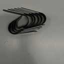 Adhesive Hooks,12 Pcs, Heavy Duty Hold 12Lbs, Stainless Steel Black Wall Hanger, Adhesive Hanger for Hanging, Metal Sticky J Strip Hooks, for Hat, Coat, Picture, Backpack, Garage