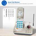 AT&T 4-Handset DECT 6.0 Expandable Cordless Home Phone with Large Display, Big Buttons, Answering Machine, Smart Call Blocker, Bluetooth Connect to Cell, Long Range, Caller ID, Speakerphone: DL72419
