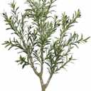 Olive Trees Artificial Indoor, 5ft Tall Olive Tree with White Planter, Faux olive tree with Natural Wood Trunk & Realistic Leaves & Lifelike Fruits, Artificial Plants for Home Decor Office Living Room