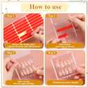 SHENLIU 50 Pack Press on Nails Packaging Box, Clear Acrylic Press on Nail Storage Box with 120 Adhesive Double Sided Tape, Fake Nails Storage Case Nail Display for NailArt Salon Business Supplies