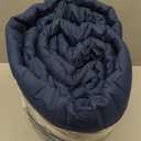 Amazon Basics 3-Piece Soft Microfiber Kid's Comforter and Pillow Sham Set, Full/Queen, Navy, Solid