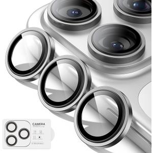 2 x Yriklso for iPhone 17 Pro Max/iPhone 17 Pro Lens Protector[Shatterproof 9H Tempered Glass] [1:1 Invisible Ultra Clarity Cover,Gray