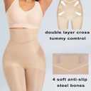 PRETTYWELL Shapewear Tummy Control Shorts for Women Comfort High Waisted Body Shaper Shorts Seamless no Rolling Thigh Slimmer (Beige, M)