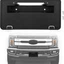 Front Bumper License Plate Frame Bracket Compatible with 2017-2019 Ford F250 F350 Super Duty, Black License Frame Holder Mounting Kit, Replace # HC3Z-17A385-AA FO1068183