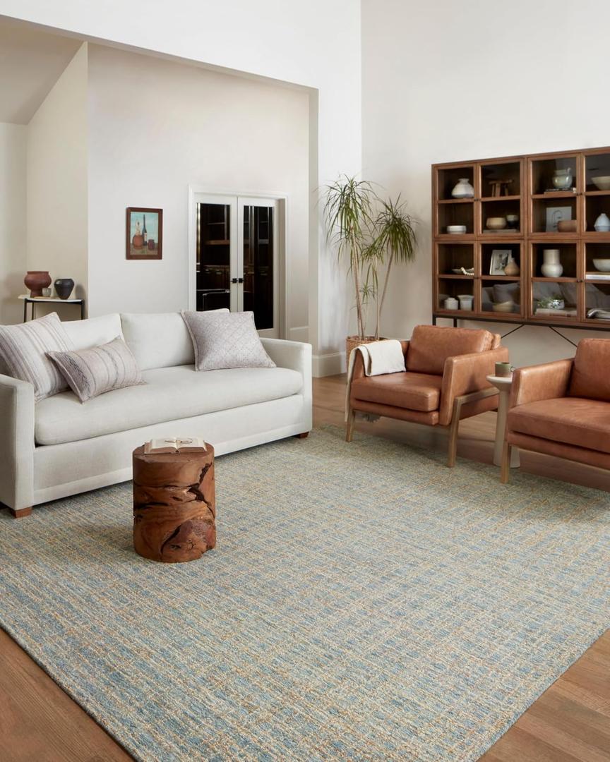 Loloi Chris Loves Julia x Polly Collection POL-03 Blue/Sand 2'-0" x 5'-0" Accent Rug