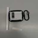 for Google Pixel Buds Pro 2/ Pro Case Cover with Lock Clip & Cleaner Pen 2024/2022, Shockproof Protective Hard Cover Skin with Carabiner Men Women - Black/White