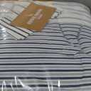 Eddie Bauer - Twin Comforter Set, Cotton Bedding with Matching Sham, Two-Piece Back Closure, Dorm Essentials (Cooper Stripe Blue)