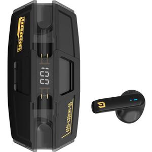 Language Translator Earbuds, Two Way Real-time Translation Device with 138 Languages Online Voice Translation, Digital Display, High Accuracy (Pale Black)