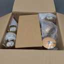 Farmhouse Chandelier, 5-Light Gold Chandelier with White Fabric Shade, Height Adjustable Modern Dining Room Light Fixture with E26 Base for Bedroom Foyer Hallway Entryway Kitchen Living Room (Rose Copper)