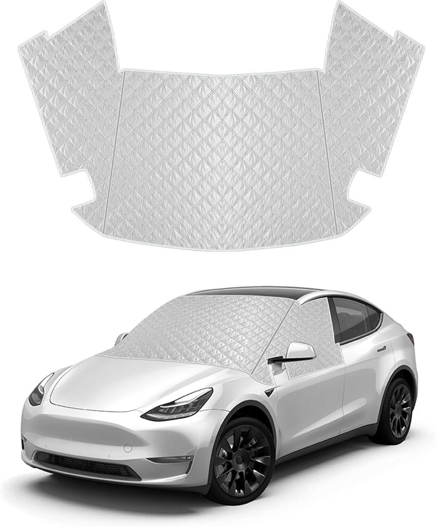 Windshield Car Cover for Model Y. Provides All-Season Protection for Front and Side Windows 