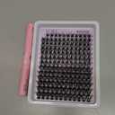 ALICE Lash Clsusters Kit Wispy Eyelash Clusters Kit Cluster 10-18mm Natural Eyelash Extension Kit 168pcs Thin Band Individual Lashes Kit with Lash Glue Bond and Seal DIY at Home