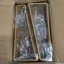 Osring 8 Inch Trapezoid Furniture Legs 4pcs, Solid Steel Furniture Hairpin Leg for Side Table, TV Stand and Cabinet, Gold