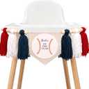 Baseball Highchair Banner 1st Birthday - Rookie of the Year High Chair Banner, Sports First Birthday Party Supplies for Cake Smash, Photo Prop