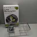 Dish Drying Rack in Sink, Expandable Stainless Steel Dish Drainers for Kitchen Counter, Dish Dryer Rack for Inside Sink, Over The Sink Dish Racks with Utensil Holder, Silver