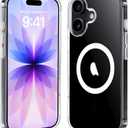 Designed for iPhone 17 Case Magnetic, Compatible with Wireless Charging, Transparent Anti-Scratch Back Shockproof Slim Thin Phone Cases Cover (Clear)