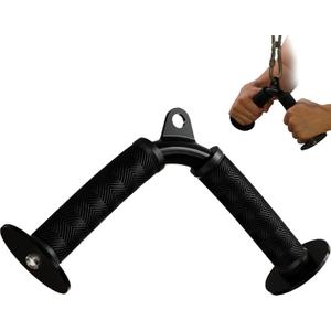 Fitarc Tricep V Bar Cable Attachment, Tricep Pull Down Attachment for Home Gym Equipment, Tricep Bar Cable Attachments for Gym with Non-Slip Rubber Grips, Cable Machine Attachment