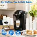 16 oz Coffee Cups + 16 Extra Cups Bulk Disposable To-Go Paper Cups with Lids and Sleeves for Hot Beverage, Chocolate, Cocoa, Office Supplies, Coffee Bar Accessories (100 Pack + 16 Extra Cups, White)