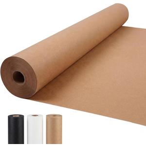PerkHomy 36" x 2,220" (185') Brown Kraft Paper Roll for Craft Bulletin Board Paper Art Table Covering Crafting Gift Wrapping Bouquet Packing Parcel 70GSM 50LB (Brown, 36" x 185')