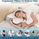 Cervical Neck Pillow for Pain Relief, Ergonomic Side Sleeper Pillow for Sleeping, Contour Orthopedic Memory Foam Pillows for Back & Stomach Sleepers with Pillowcase