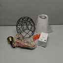 Plug in Pendant Light, Black Farmhouse Hanging Lights with Linen Shade, 15ft Golden Cotton Cord, Industrail Ceiling Lamp with Dimmable Switch, for Kitchen Island Living Room (Bulb Included)