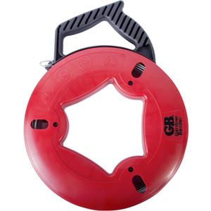 Gardner Bender FTS-125R Fish Tape, Plated Carbon Steel, UpperHand with Rubber Grip, 125 ft. , Red