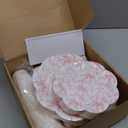 Newtay 250 Pcs Pink Bow Paper Plates and Napkins Coquette Valentine's Day Party Supplies Disposable Tableware Set for 50 Guests Pink Bow Paper Plates Napkins Cups for Baby Shower Birthday Decoration