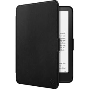 Fintie Case for 7" All-New Kindle Paperwhite (12th Generation, 2024) and Kindle Colorsoft - Slim Lightweight Shell PU Leather Protective Cover with Auto Sleep/Wake, Charcoal Black