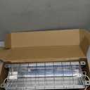 Large 400W Heat Lamp for 60 Chicks, Chicken Coop Heater with Carbon Fiber Bulb Chicks Brooder Plates, Adjust 2 Mode Temp&Hanging Height for Pet House Livestock Greenhouse 14x5.5x3IN (Silver)