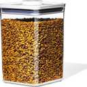 OXO Good Grips Pet POP Container  4.4 Qt/4.2 L with Scoop |Ideal for up to 4lbs of Dog Food or 3.5lbs of Cat Food, Airtight Storage Container, BPA Free
