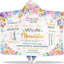 Abuela Gifts, Abuela Mothers Day Wearable Blanket Gift from Grandkids, Regalo para Abuelita, Gifts for Abuelita Manta, Abuelita Gift in Spainsh Hooded Blanket 47x72 in