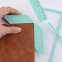 4Pcs Book Cover Maker, Green Acrylic Book Binding Kits Multi-Functional Bookbinding Cover Tool for Album Journal Planner Making Book Covers