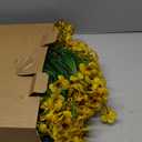 24 Bundles Artificial Flowers for Outdoor,UV Resistant No Fade Fake Plastic Flowers Faux Plants for Hanging Planters Decoration Indoor Outside Garden Porch Window Box Home Wedding Farmhouse (Yellow)