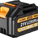1 Pack 4.0 Ah Replacement Battery 21V Lithium Battery for 1/2 Inch Impact Wrench Cordless Tool
