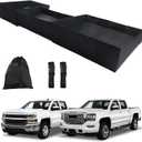 Marretoo Foldable Under Seat Storage Box for 2014-2018 Chevrolet Silverado/GMC Sierra 1500 2015-2019 Silverado/Sierra 2500HD 3500 HD Crew Cab | Sierra Accessories Truck bed Underseat Storage Organizer