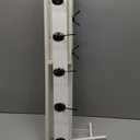 Homode Coat Rack Wall Mount with Hooks and Mail Holder, Entryway Floating Shelf with Key Hooks, Hanging Coat Hanger for Entry, Bathroom, Hallway, Bedroom, White