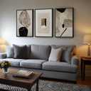 Large Framed Neutral Abstract Wall Art for Living Room, 3 Piece Modern Canvas Prints Paintings Artwork for Walls, Black and Beige Pictures for Living Room Hallway Stair Office Wall Decor 24x36 Inch, 24" W X 36" H X 3pcs