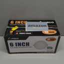 Amico 12 Pack 6 Inch 5CCT Ultra-Thin LED Recessed Ceiling Light with Junction Box, 1050LM Brightness, Dimmable Canless Wafer Downlight, 12W, ETL&FCC (White)