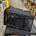 Soft Sided Cat/Dog Carrier, Collapsible Pets Travel Carriers for Pet/Puppy with Shoulder Strap & Removable Mat, Mesh Top Load Small Dogs/Cats Carry Bag Up to 17 Lbs TSA Airline Approved (Black, M)