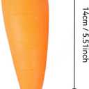 Carrot Squishy, Carrot Squishies Slow Rising Sensory Squeeze Stress Relief Toy Realistic Vegetable Fidget Toy (1 pcs), 1.77x5.12 inches