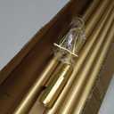41 to 185 Inch Tension Curtain Rod No Drill Gold Shower Curtain Rod Extra Long Heavy Duty Tension Rod for Windows, Patio, Bathroom - Renter Friendly Adjustable Curtain Rods