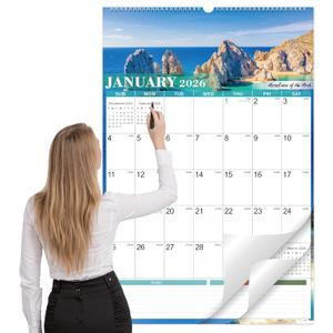 Large Wall Calendar 2026-23" x 15" Large Calendar 2026, Jan. 2026 to Dec. 2026, Vertical Extra Monthly with Julian Date for Office Home Planning & Organizing