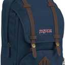 JanSport Cortlandt Laptop Backpack, Navy, 15” Laptop Sleeve-Synthetic Leather Shoulder Computer Bag with Large Compartment, Padded Straps- Rucksack for Men, Women,  Navy