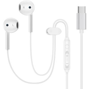 Type C Headphones Wired for iPhone 16e 17/16 Pro Max/16 Pro/16 Plus/16/15, USB C Earphones Noise Canceling Earbuds with Mic & Remote Control for Samsung Galaxy S25 Ultra S24FE S23 S22 A17 A16,Pixel 10